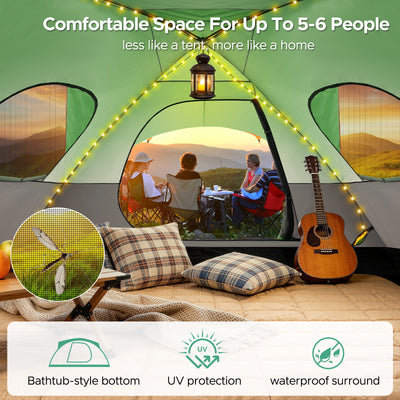 COBIZI 8-10 Person Camping Tent, Waterproof Family Tent with Removable Rainfly, Large Spacious Outdoor Tent with Mesh Ventilation, Easy Setup Portable Tent  SPC000268