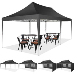 YUEBO Pop Up Canopy 10x20ft Canopy Tent Folding Protable Easy up Sun Shade UV Blocking Waterproof Outdoor Tent Sun Shade Wedding Instant Better Air Circulation Outdoor Gazebo White