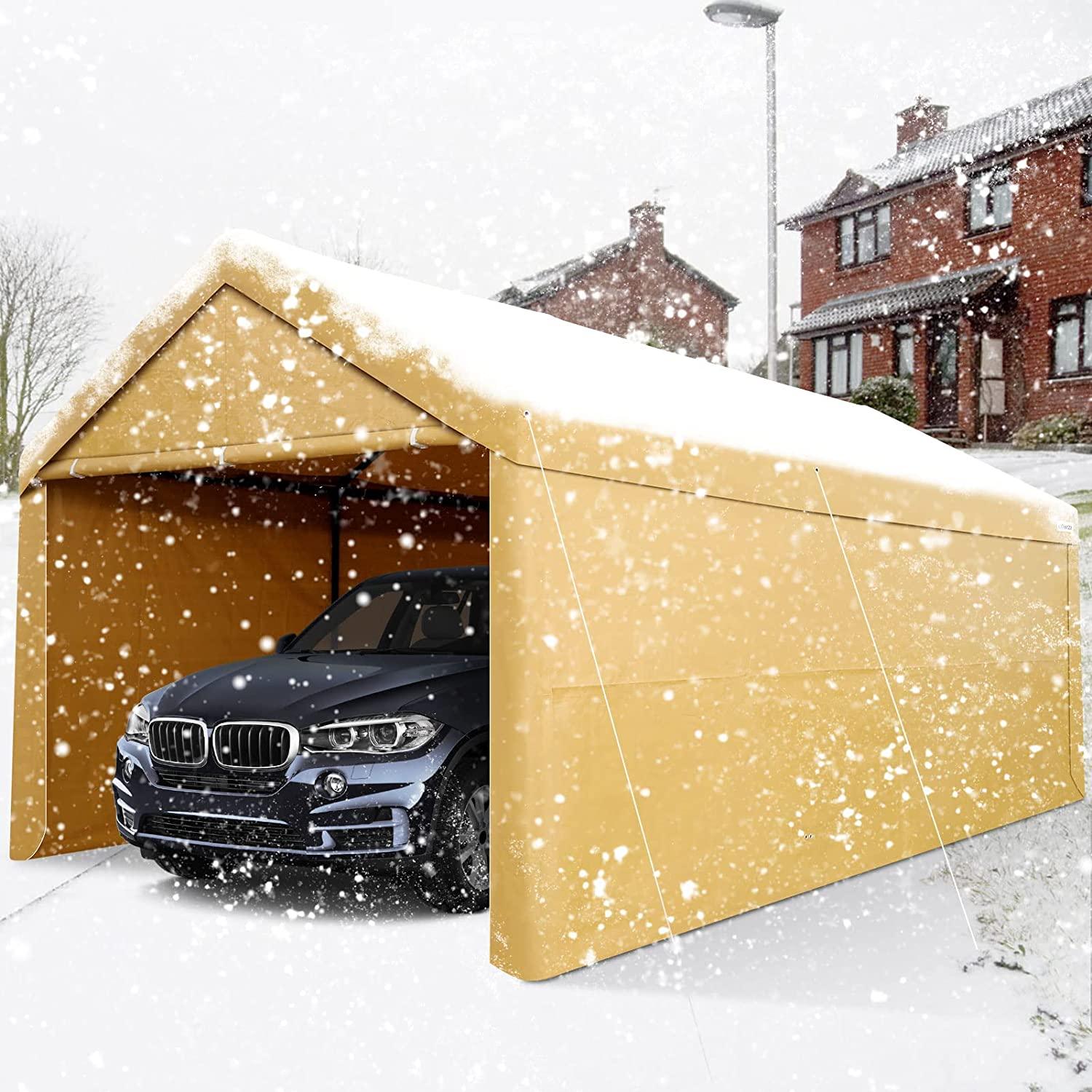 COBIZI Heavy Duty Carport Portable Garage 10'X20' Car Canopy Shelter - COBIZI