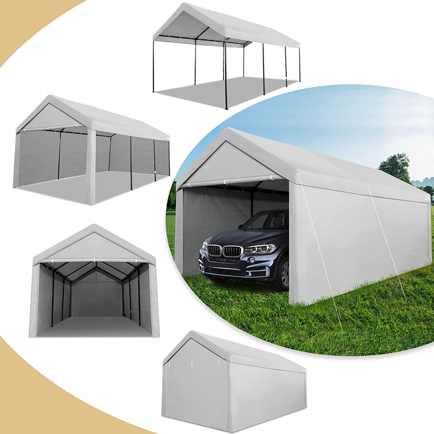 COBIZI Heavy Duty Carport Portable Garage 10'X20' Car Canopy Shelter - COBIZI