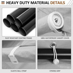 COBIZI Heavy Duty Carport Portable Garage 10'X20' Car Canopy Shelter - COBIZI