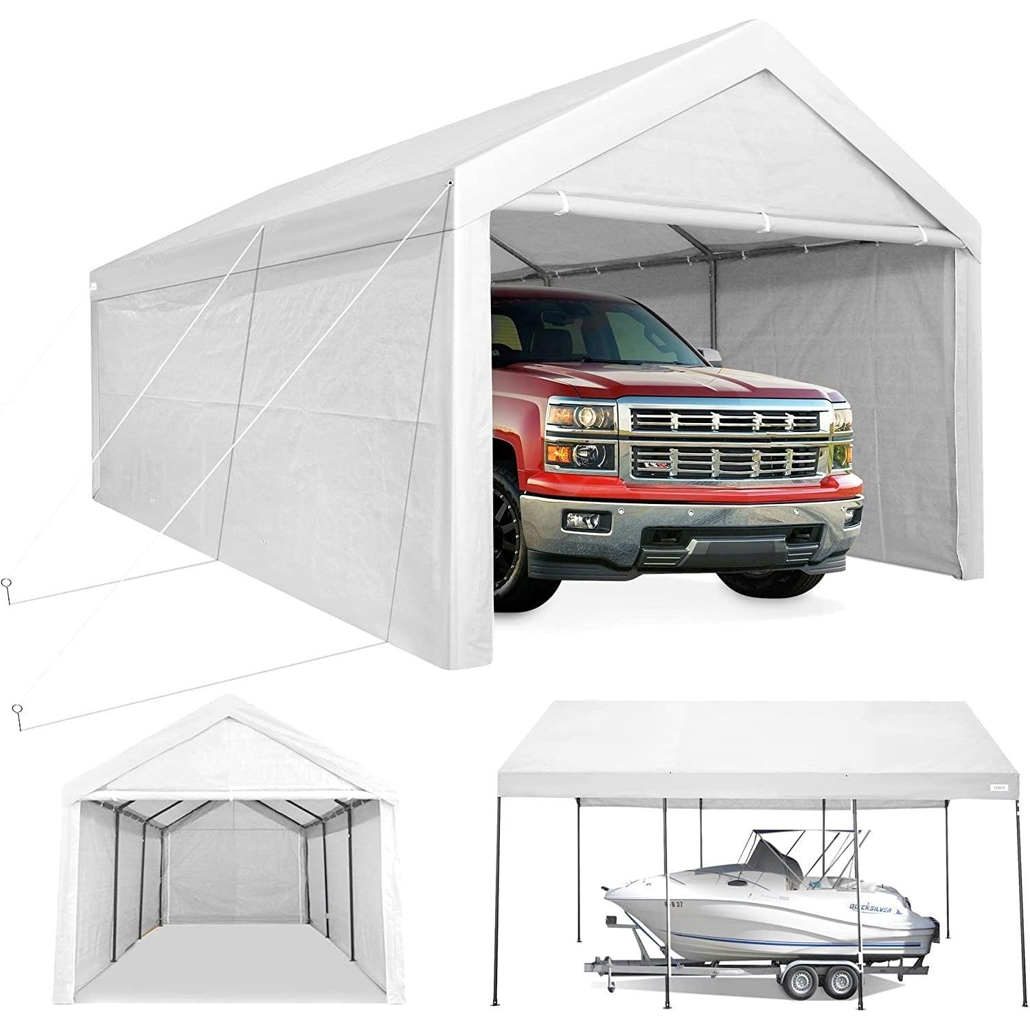 COBIZI Heavy Duty Carport Portable Garage 10'X20' Car Canopy Shelter - COBIZI