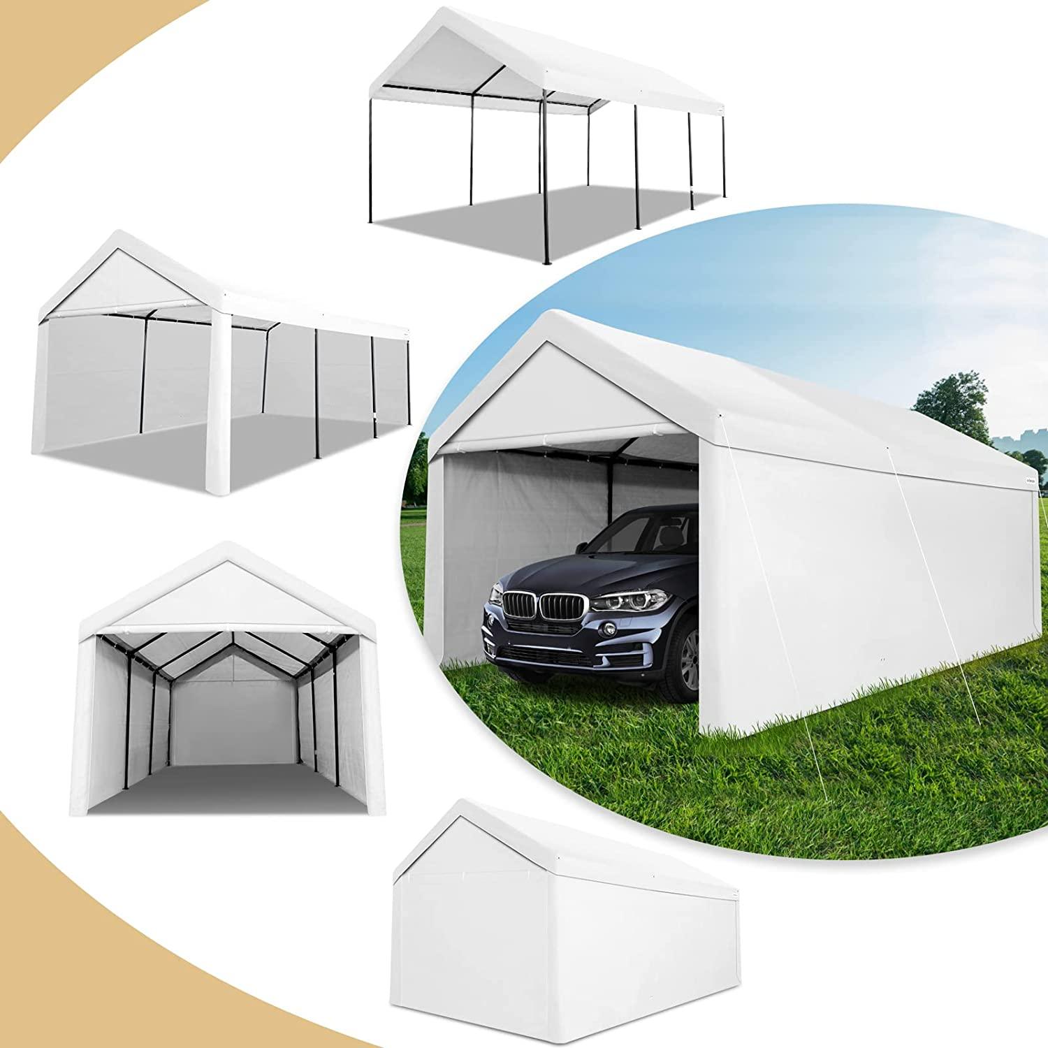 COBIZI Heavy Duty Carport Portable Garage 10'X20' Car Canopy Shelter - COBIZI