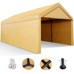 COBIZI Heavy Duty Carport Portable Garage 10'X20' Car Canopy Shelter - COBIZI