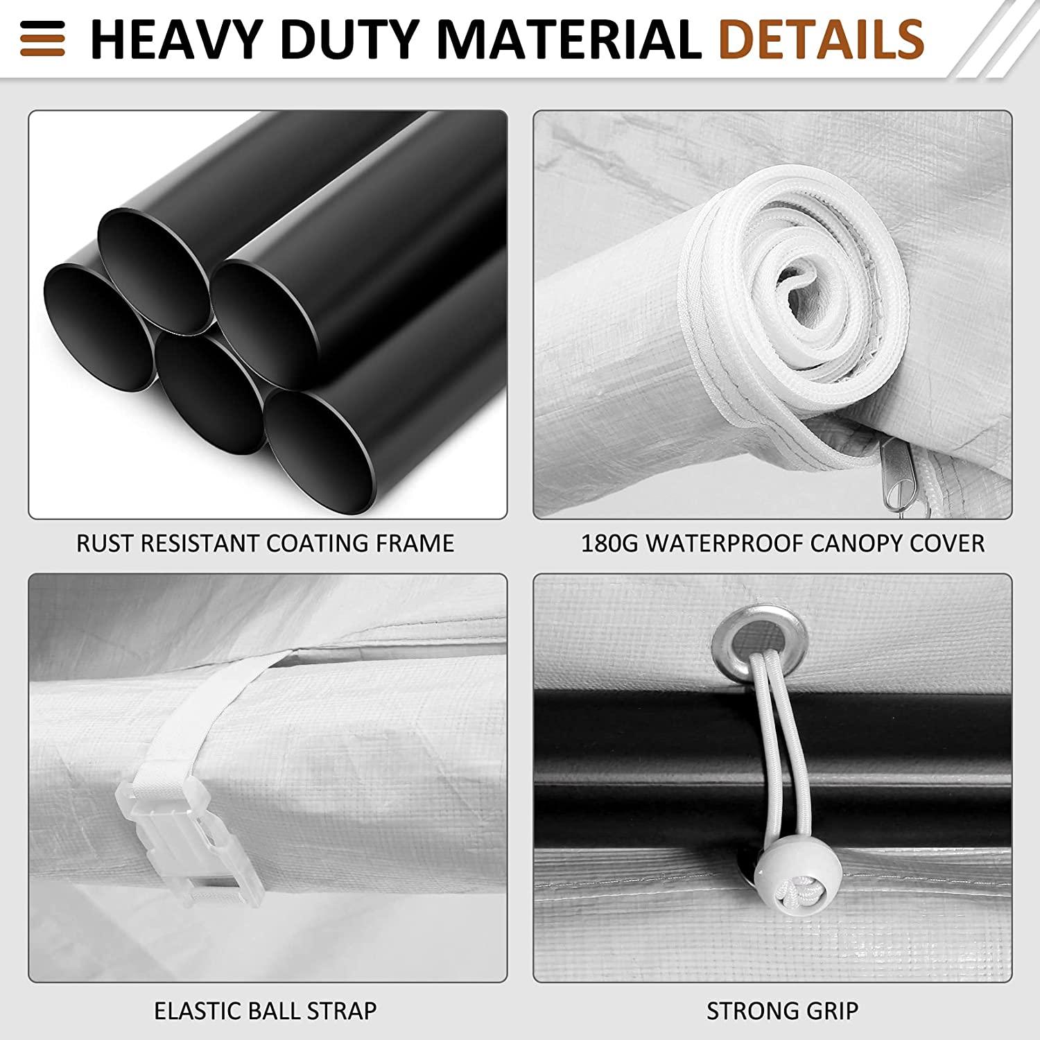 COBIZI Heavy Duty Carport Portable Garage 10'X20' Car Canopy Shelter - COBIZI