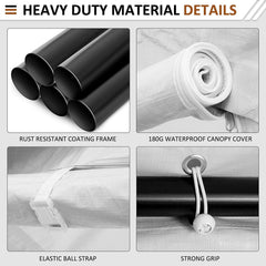 COBIZI Heavy Duty Carport Portable Garage 10'X20' Car Canopy Shelter - COBIZI