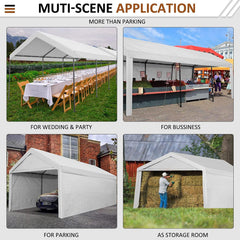 COBIZI Heavy Duty Carport Portable Garage 10'X20' Car Canopy Shelter - COBIZI