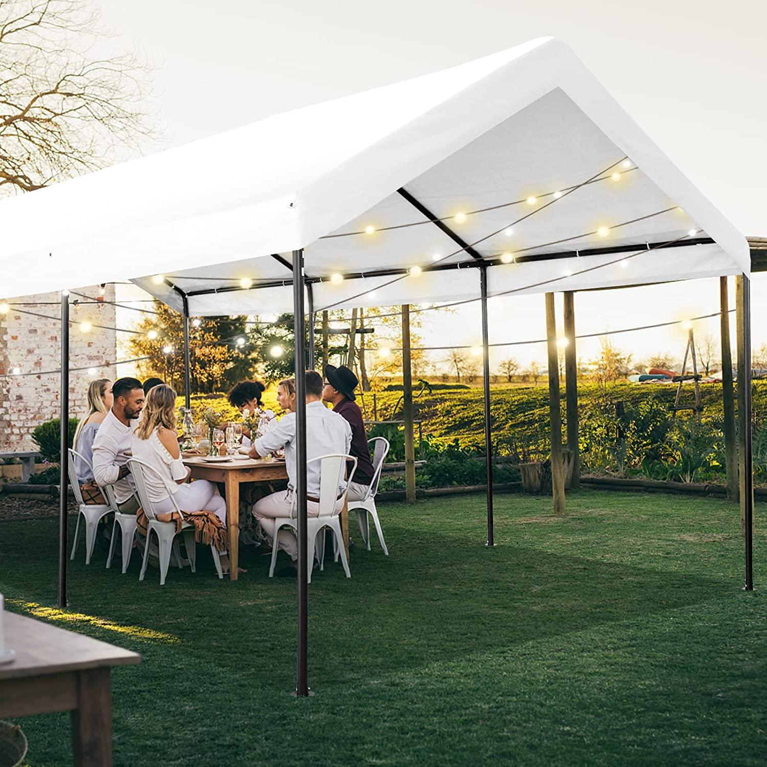 COBIZI Heavy Duty Carport Portable Garage 10'X20' Car Canopy Shelter - COBIZI