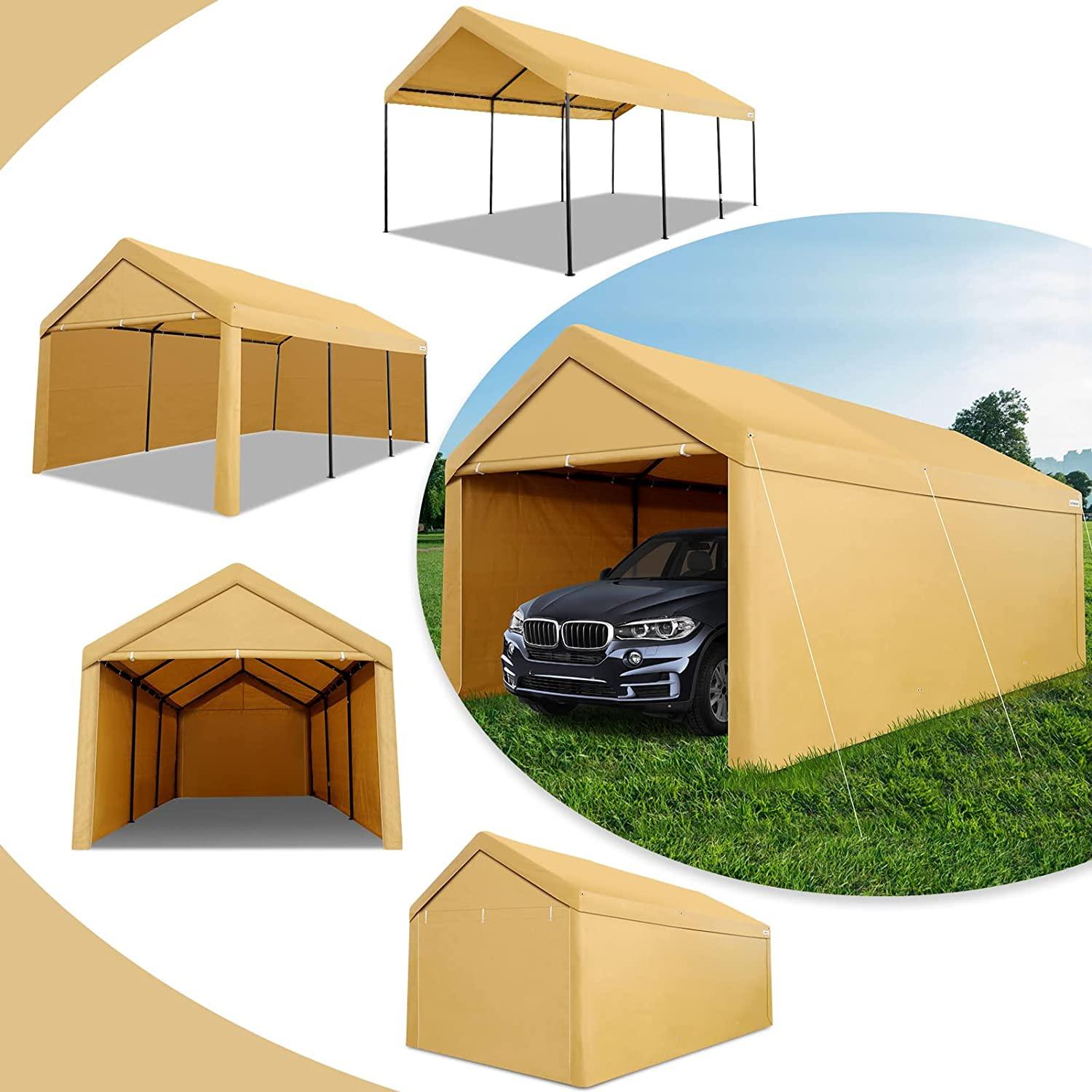 COBIZI Heavy Duty Carport Portable Garage 10'X20' Car Canopy Shelter - COBIZI
