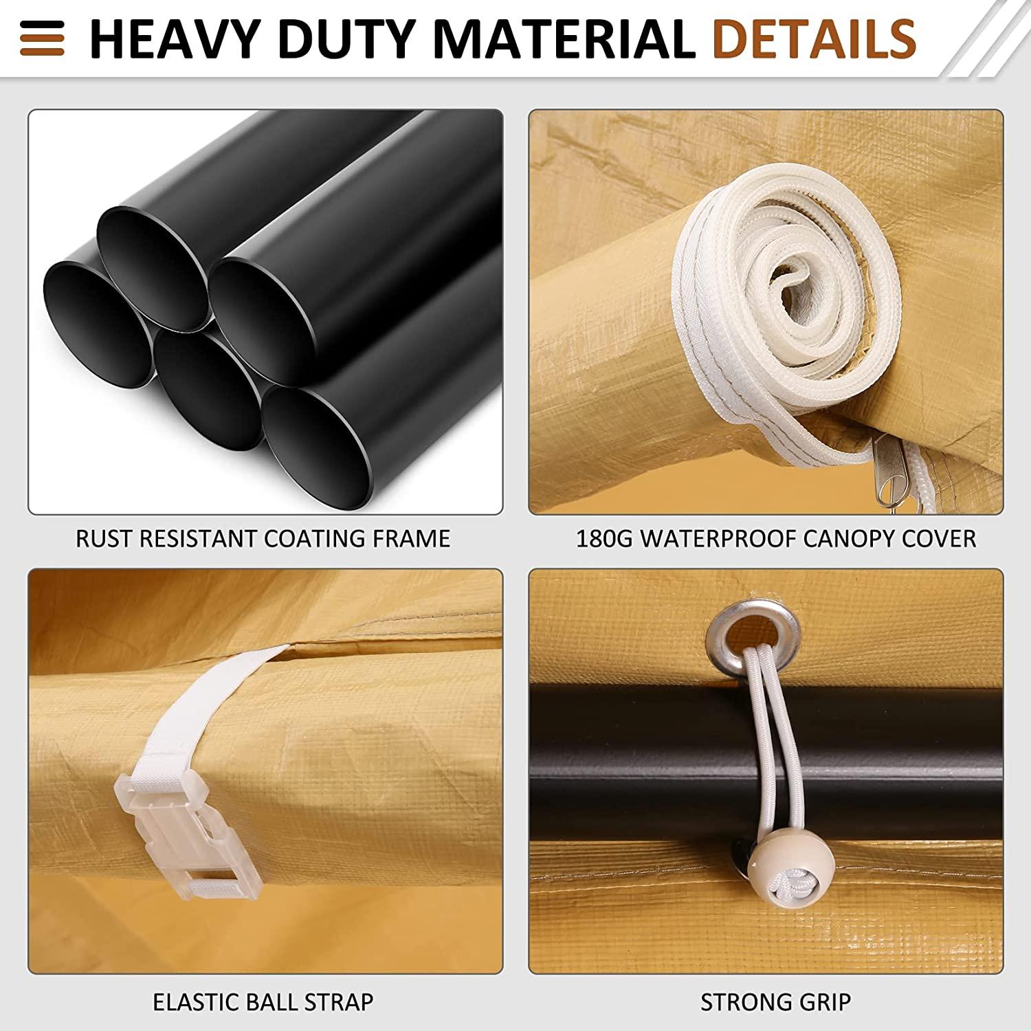 COBIZI Heavy Duty Carport Portable Garage 10'X20' Car Canopy Shelter - COBIZI