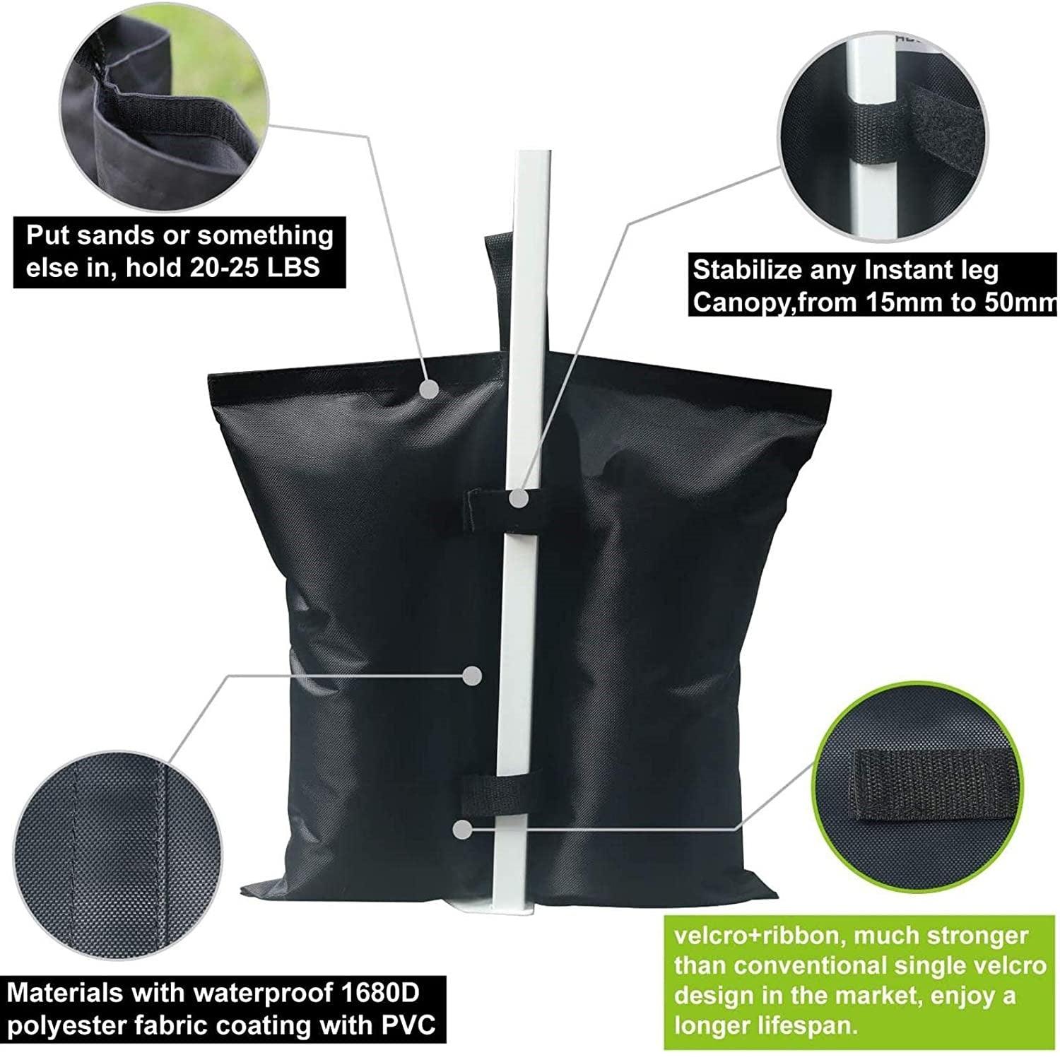 COBIZI Outdoor Canopy Tent Gazebo 4 Pack Sand Bags Weighted Feet Bag - COBIZI