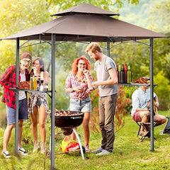 COBIZI Outdoor Grill Gazebo Double Tiered BBQ Gazebo 8'X5' BBQ Canopy - COBIZI