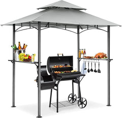 COBIZI Outdoor Grill Gazebo Double Tiered BBQ Gazebo 8'X5' BBQ Canopy - COBIZI