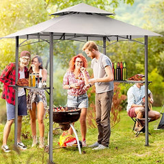 COBIZI Outdoor Grill Gazebo Double Tiered BBQ Gazebo 8'X5' BBQ Canopy - COBIZI
