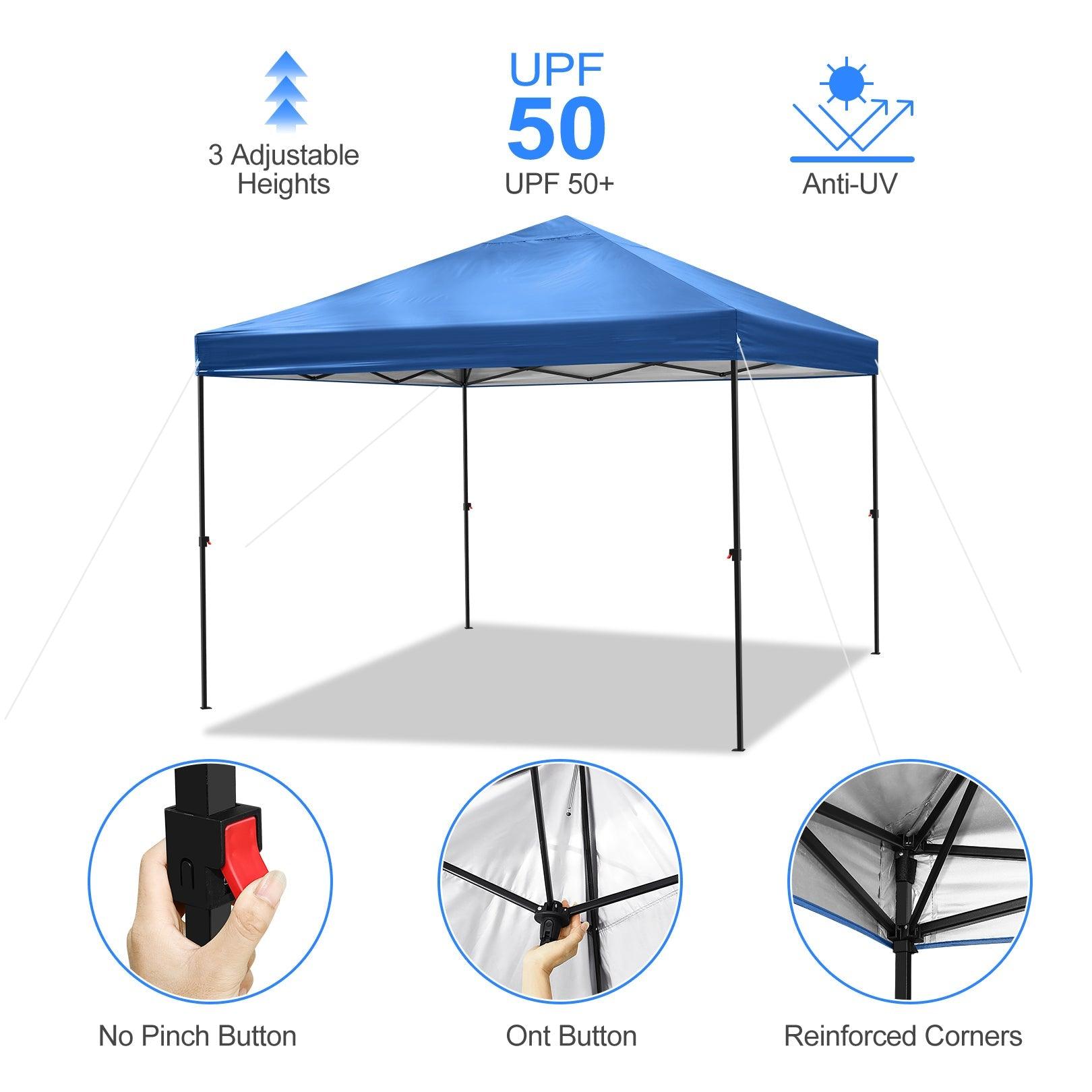 COBIZI Pop Up Canopy Gazebo Shade Party Tent 10'x10' with Carry Bag - COBIZI