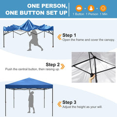 COBIZI Pop Up Canopy Gazebo Shade Party Tent 10'x10' with Carry Bag - COBIZI