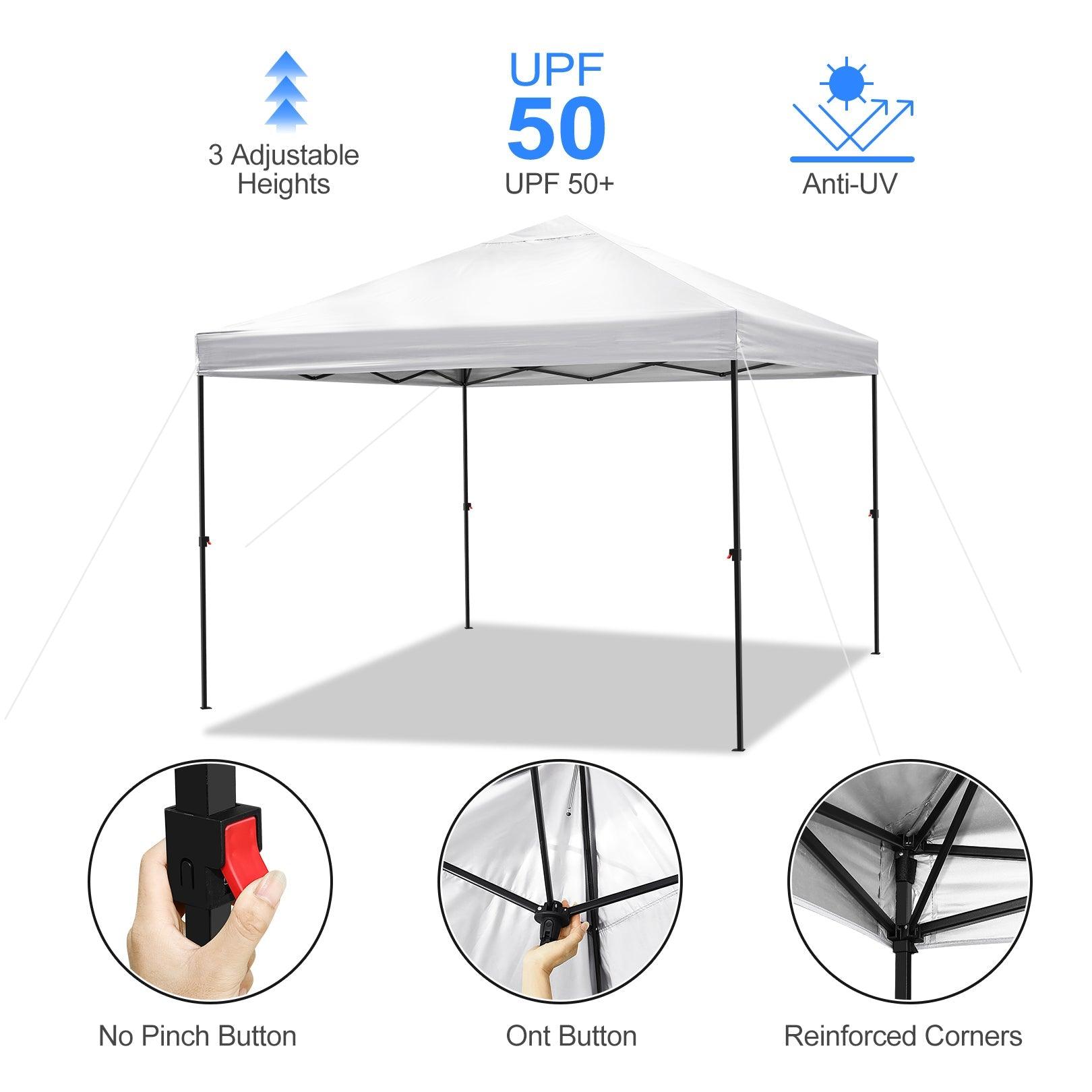 COBIZI Pop Up Canopy Gazebo Shade Party Tent 10'x10' with Carry Bag - COBIZI