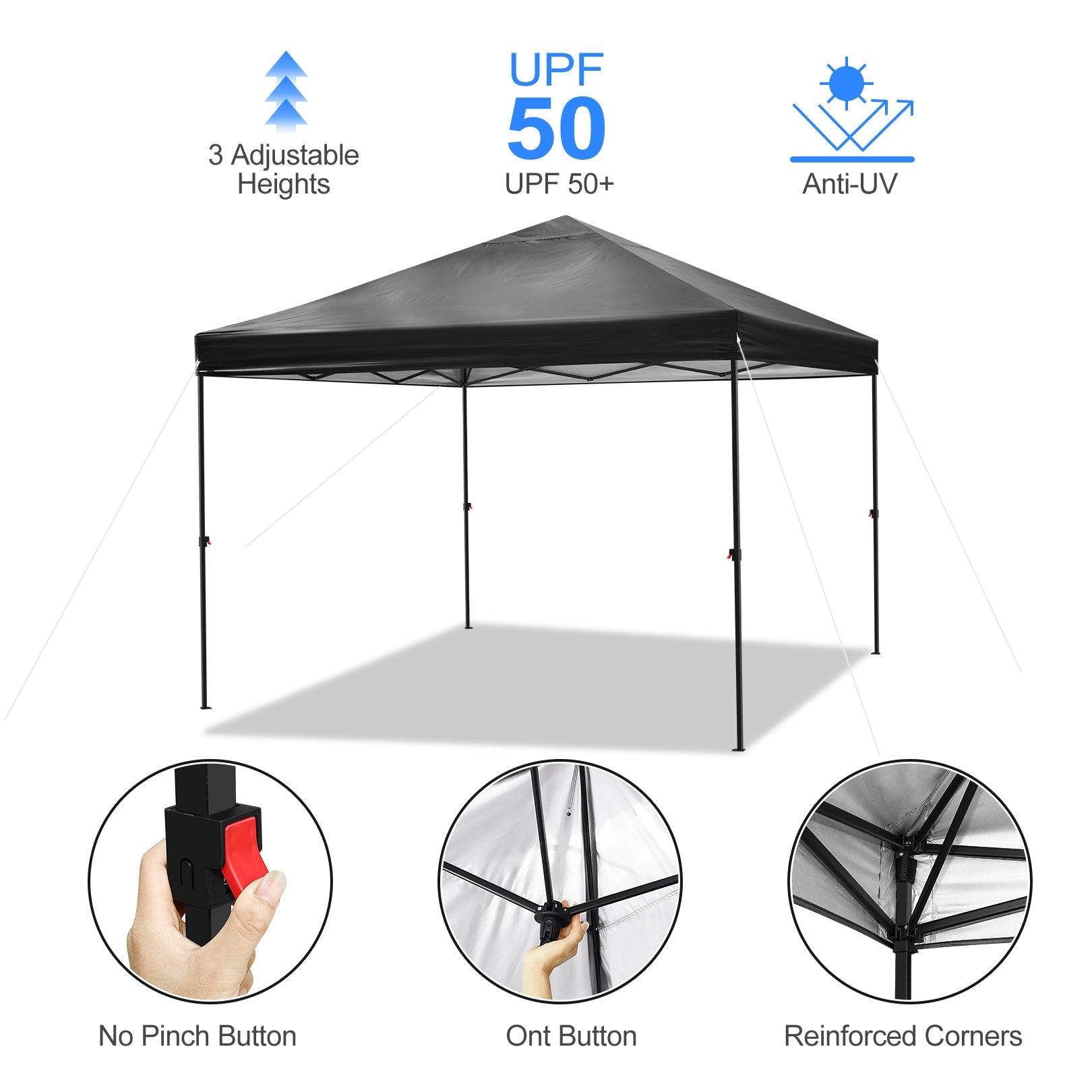 COBIZI Pop Up Canopy Gazebo Shade Party Tent 10'x10' with Carry Bag - COBIZI