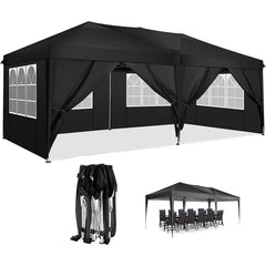 Cobizi Pop Up Canopy Large Party Tent Shelter 10'x20' with 6 Sidewalls SPC000203