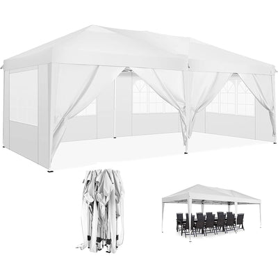 Cobizi Pop Up Canopy Large Party Tent Shelter 10'x20' with 6 Sidewalls