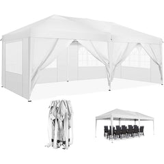 Cobizi Pop Up Canopy Large Party Tent Shelter 10'x20' with 6 Sidewalls SPC000203