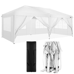 COBIZI Pop Up Canopy Large Party Tent Shelter 10'x20' with 6 Sidewalls - COBIZI
