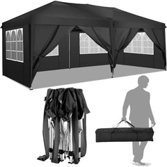 Cobizi Pop Up Canopy Large Party Tent Shelter 10'x20' with 6 Sidewalls SPC000203