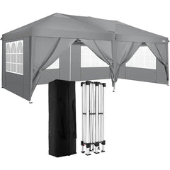 COBIZI Pop Up Canopy Large Party Tent Shelter 10'x20' with 6 Sidewalls - COBIZI