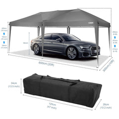 COBIZI Pop Up Canopy Large Party Tent Shelter 10'x20' with 6 Sidewalls - COBIZI