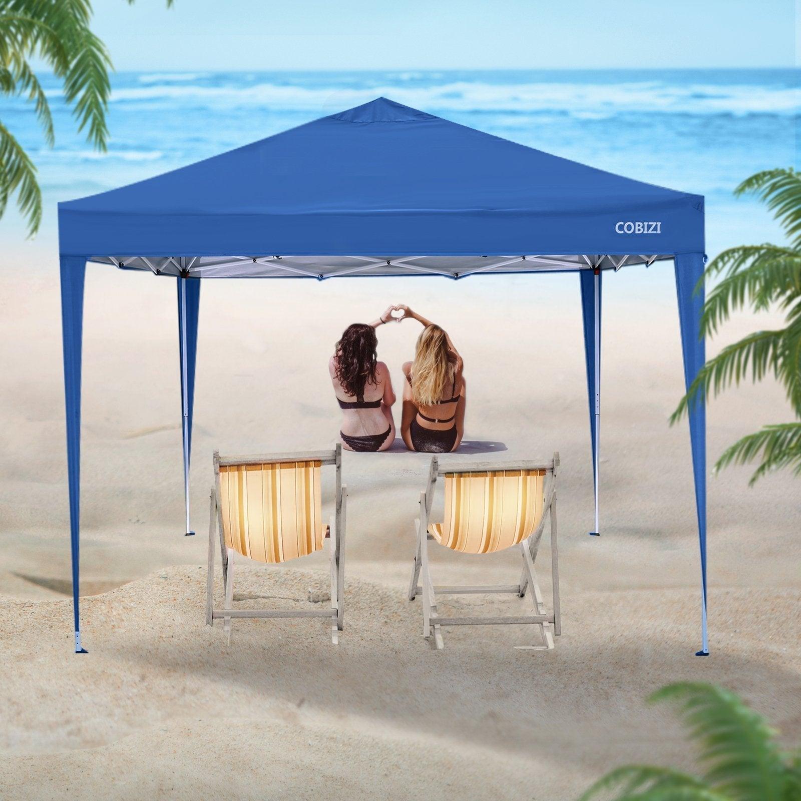 COBIZI Pop Up Canopy Shade Waterproof Tent 10'x10' with 4 Sidewalls - COBIZI