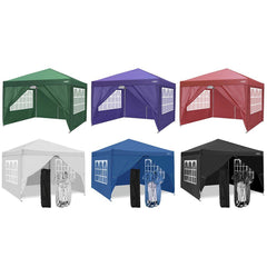 COBIZI Pop Up Canopy Shade Waterproof Tent 10'x10' with 4 Sidewalls - COBIZI