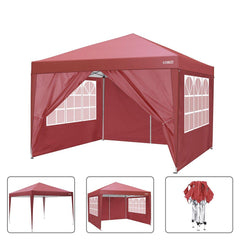 COBIZI Pop Up Canopy Shade Waterproof Tent 10'x10' with 4 Sidewalls - COBIZI