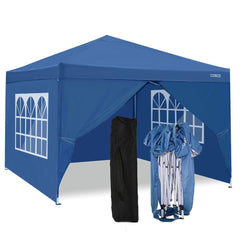 COBIZI Pop Up Canopy Shade Waterproof Tent 10'x10' with 4 Sidewalls - COBIZI