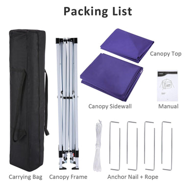 COBIZI Pop Up Canopy Shade Waterproof Tent 10'x10' with 4 Sidewalls - COBIZI