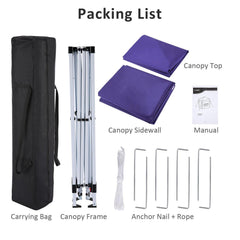 COBIZI Pop Up Canopy Shade Waterproof Tent 10'x10' with 4 Sidewalls - COBIZI