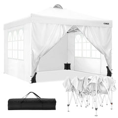 COBIZI Pop Up Canopy Shade Waterproof Tent 10'x10' With Sidewalls Vent - COBIZI
