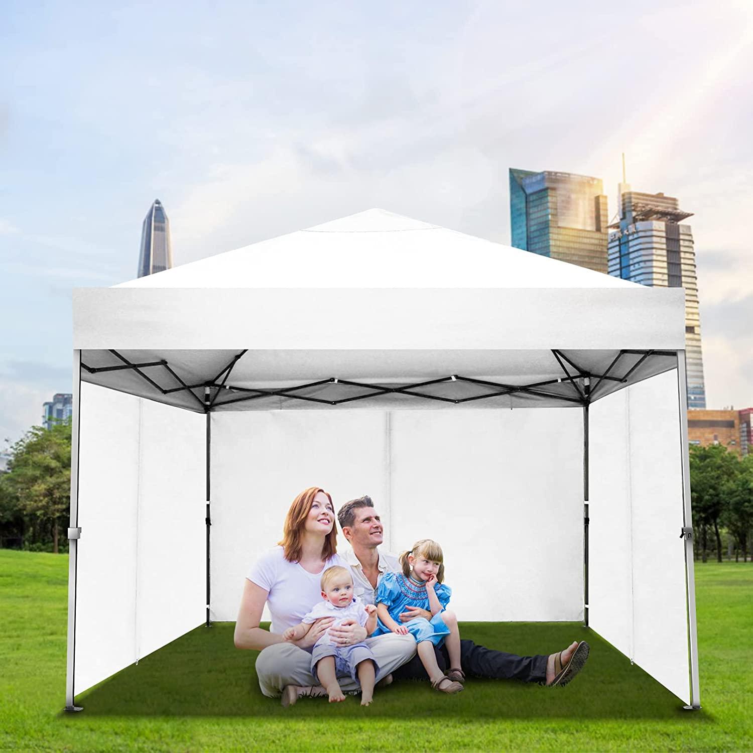 COBIZI Pop Up Canopy Sidewall Instant Canopy Wall 10'X10' with Zipper - COBIZI