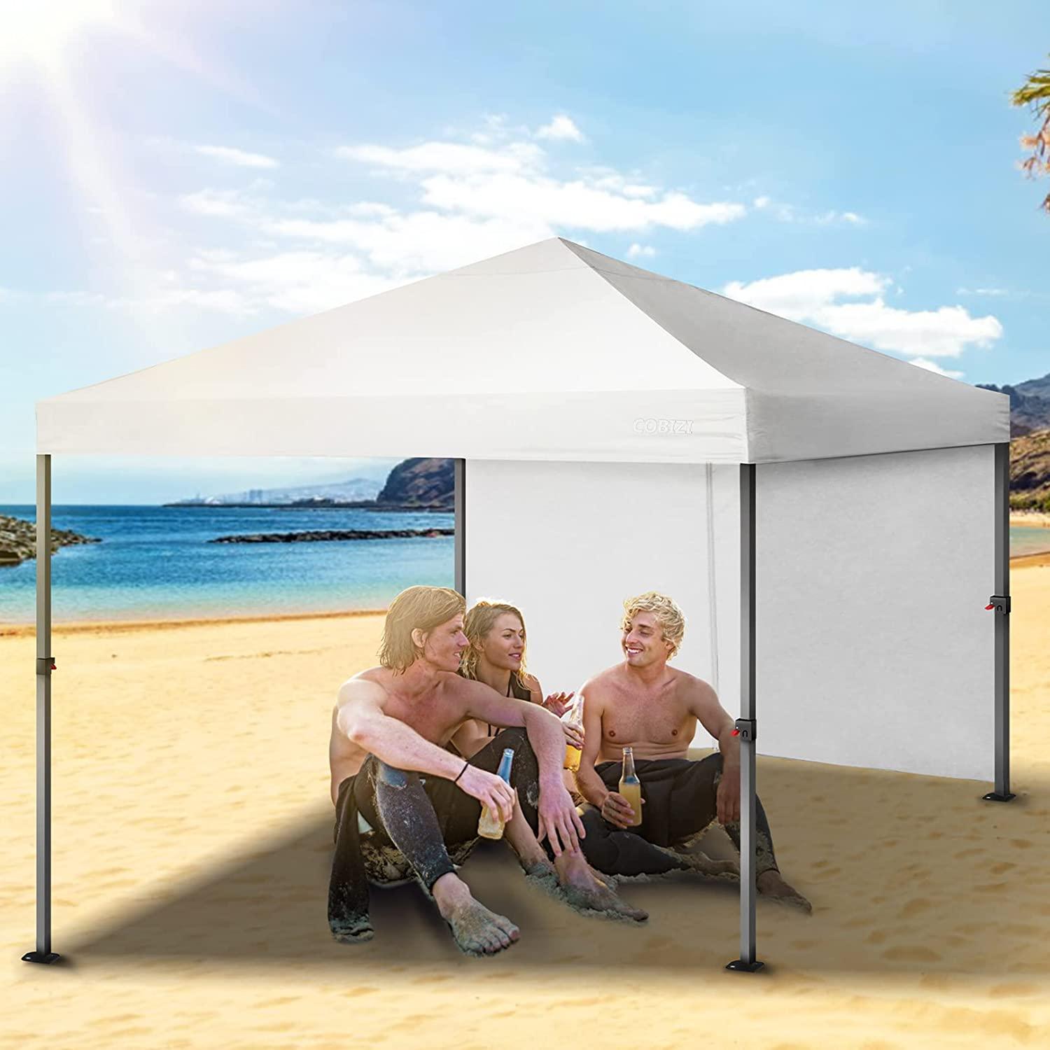 COBIZI Pop Up Canopy Sidewall Instant Canopy Wall 10'X10' with Zipper - COBIZI