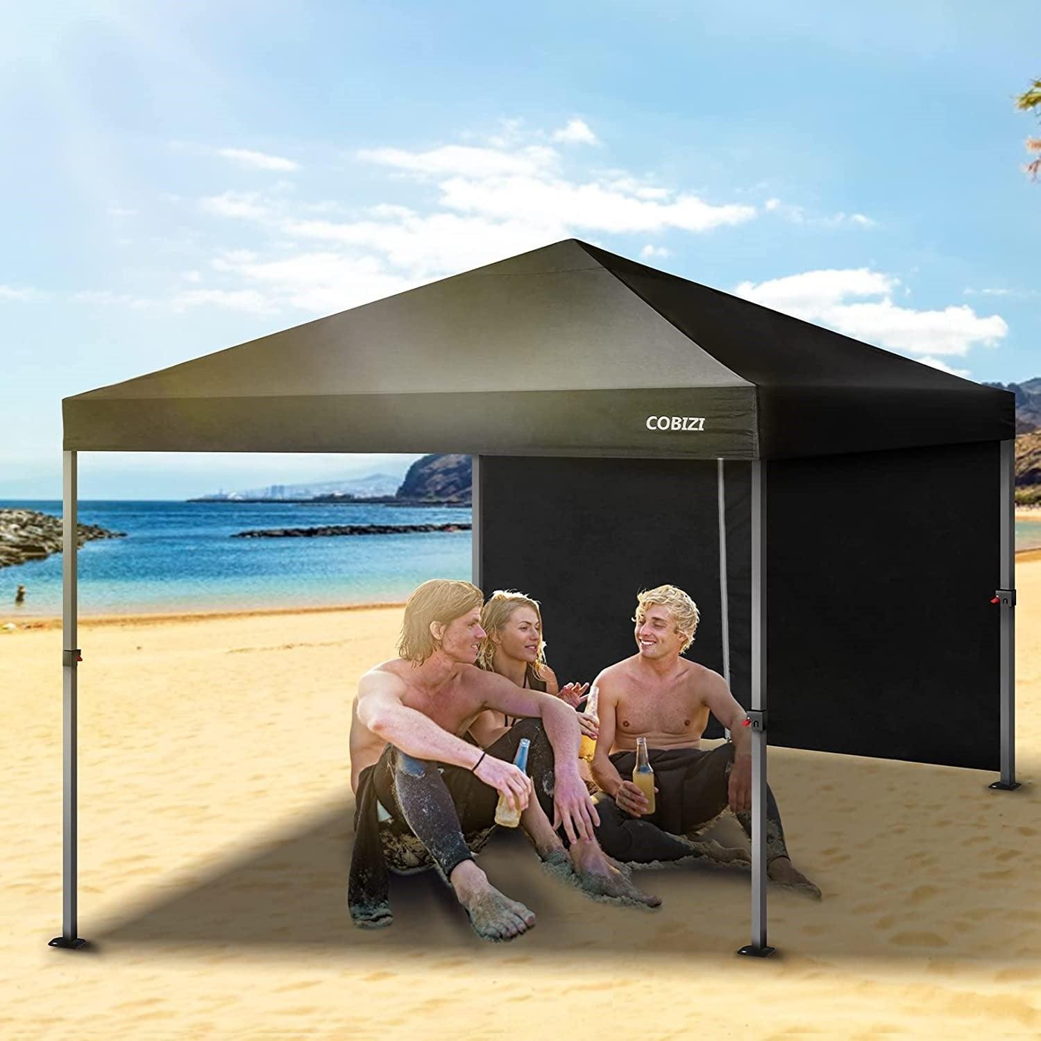 COBIZI Pop Up Canopy Sidewall Instant Canopy Wall 10'X10' with Zipper - COBIZI