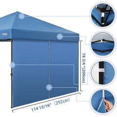 COBIZI Pop Up Canopy Sidewall Instant Canopy Wall 10'X10' with Zipper - COBIZI