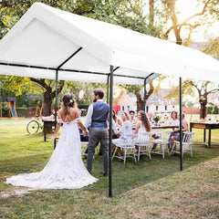 COBIZI 10X20ft Heavy Duty Canopy with Removable Sidewall, Upgraded Outdoor Waterproof Canopy Tent for Parties, Wedding, Car, Bussiness Event,White