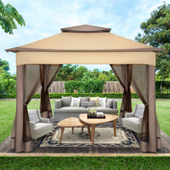 Outdoor Canopy Gazebo 11x11 Pop Up Gazebo Patio Gazebo with Mosquito Netting Outdoor Canopy Shelter