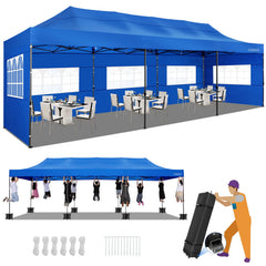 COBIZI 10'x30' Canopy Heavy Duty Pop Up Canopy Tent Outdoor Gazebo Shelter Large Tent for Party Camping