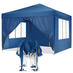 COBIZI 10‘x10’ Pop up Canopy Tent Protable Canopy Tent with 4 Sidewalls Waterproof Commercial Instant Shelter Tent for Parties, Wedding