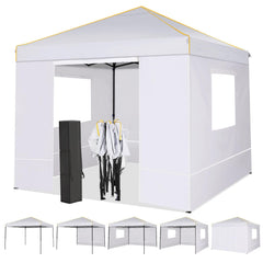 COBIZI Pop Up Canopy Shade Wasserdichtes Zelt 10'x10' mit Seitenwänden