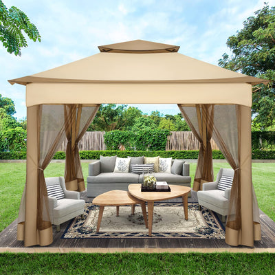 Outdoor Canopy Gazebo 11x11 Pop Up Gazebo Patio Gazebo with Mosquito Netting Outdoor Canopy Shelter