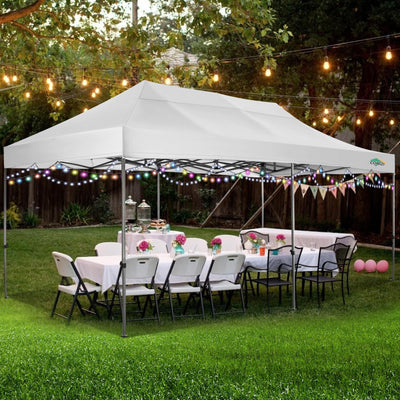COBIZI 10'x20' Canopy Easy Pop Up Canopy Anti-UV Waterproof Outdoor Tent