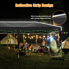 HOTEEL 10x20 Pop Up Canopy with Sidewalls, Easy Up Canopy Tent with Carry Bag, Outdoor Canopies with 4 Sandbags, Large Tents for Outdoor Events, Wedding, Backyard, Commercial, Black