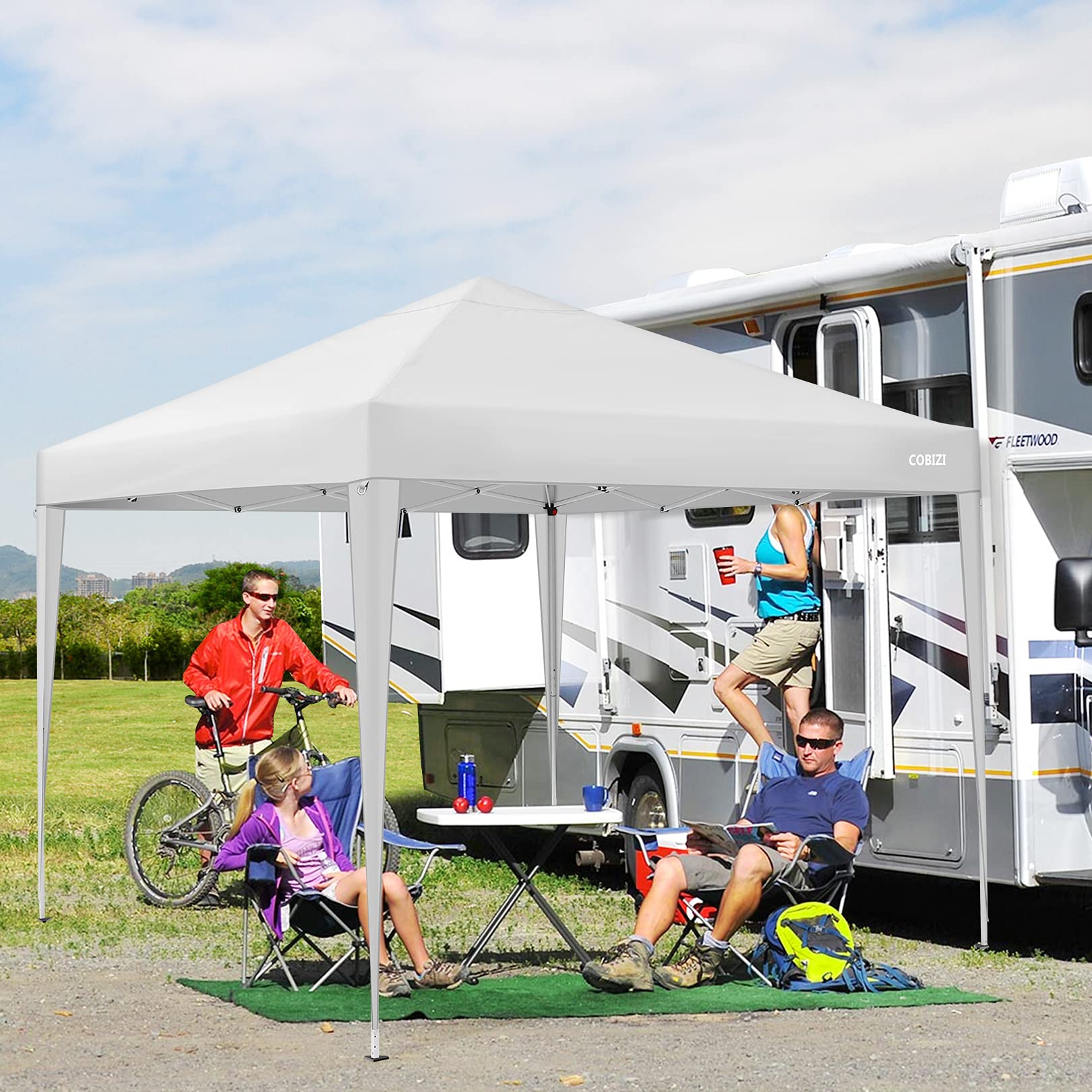 COBIZI 10¡®x10¡¯ Pop up Canopy Tent Protable Canopy Tent with 4 Sidewalls Waterproof Commercial Instant Shelter Tent for Parties, Wedding