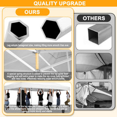 HOTEEL Tents for Parties, 10x20 Pop Up Canopy Tent Heavy Duty with 6 Sidewalls, Commercial Outdoor Canopy Tents for Event Wedding